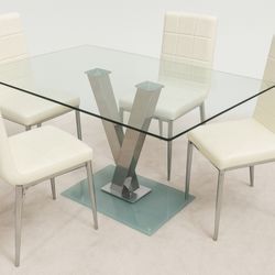 Victory Rectangular Cream Dining set