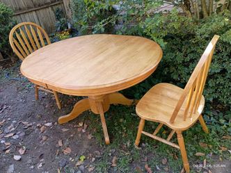Solid Oak Kitchen Table and Chairs