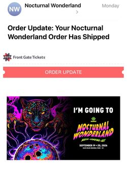 TWO Nocturnal Wonderland 2-Day Wristbands