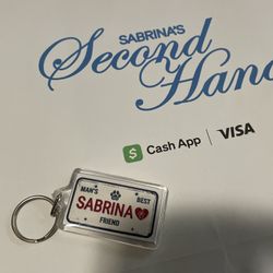 Sabrina Carpenter Man’s Best Friend Keychain License Plate New LA Pop Up