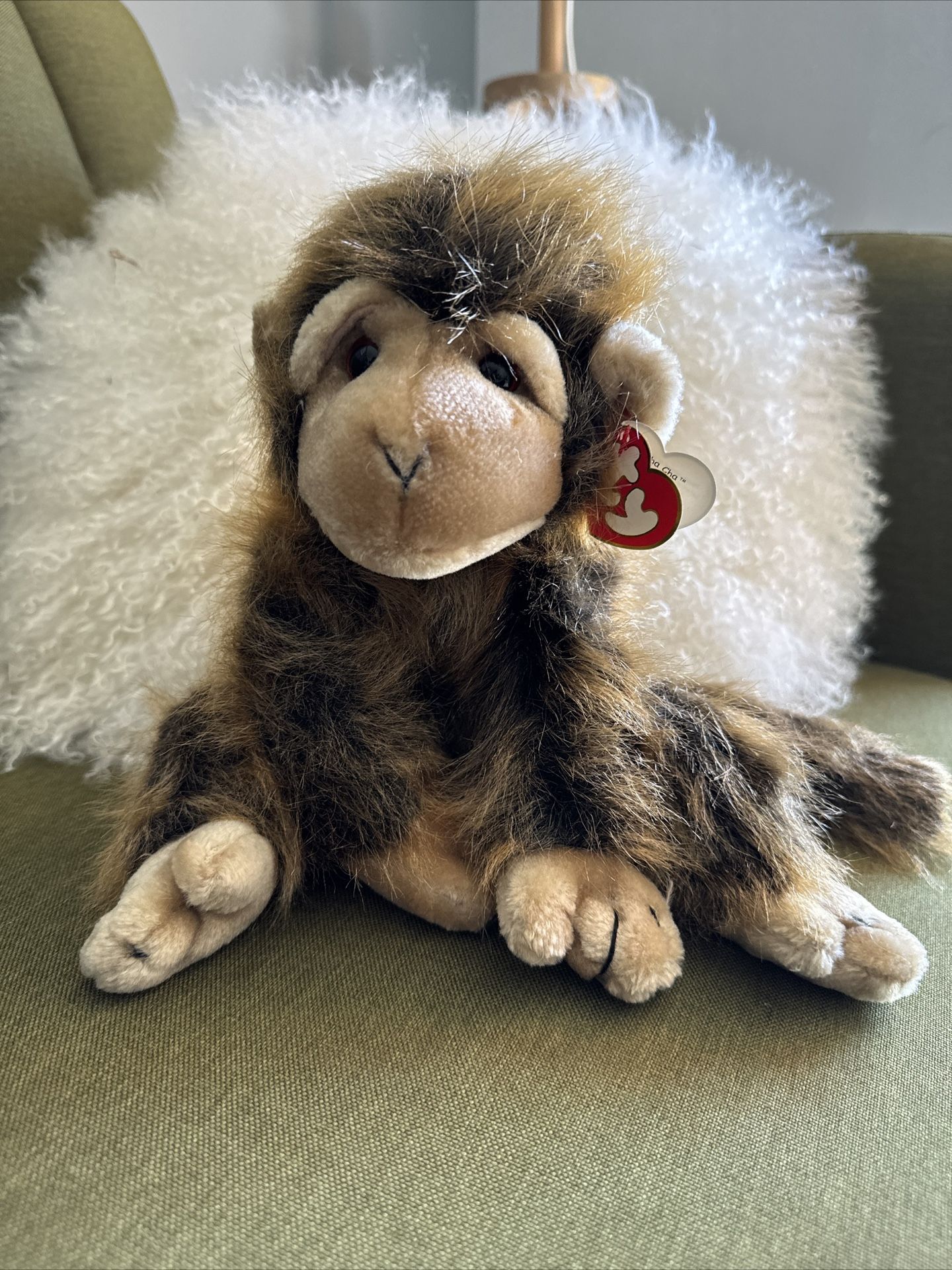 TY Plush 12” Vintage Monkey 