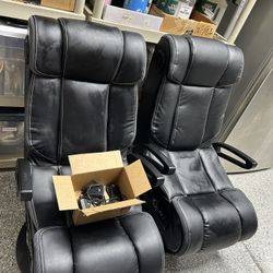 Set of 2 Gaming Chairs (built in bluetooth speakers) - never used.  Great shape
