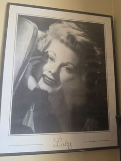 Lucille Ball 'Lucy' Framed Black and White Portrait