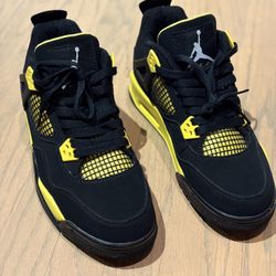 🔥 Air Jordan 4 Retro "Thunder" - Size 6.5Y - EXCELLENT CONDITION 🔥