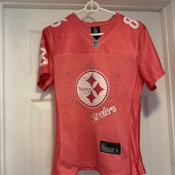Hines Ward #86 Pittsburgh Steelers Pink NFL Reebok Jersey Womens Size M