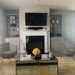 Swivel Gray Accent Chairs 