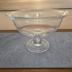 Footed Glass Centerpiece Bowl
