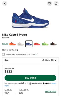 Kobe Dodgers 9.5