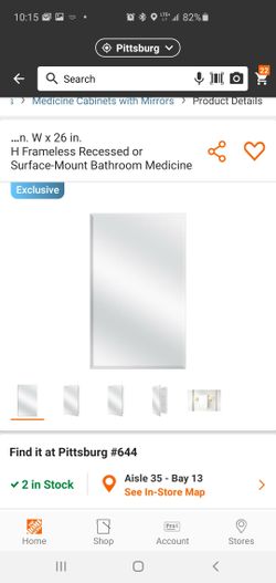 Mirror Medicine Cabinet 16x26