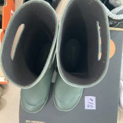 Dark Green Bogs Rain boots Kids Size 5