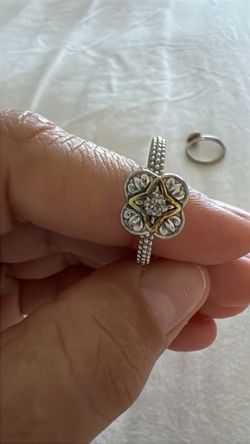 925 Silver Ring And 14k Gold