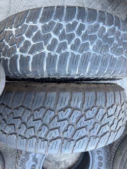 (2) 285/65R18 PAIR OF USED TIRES FALKEN ALL TERRAIN 65% LIFE !!