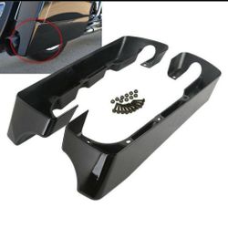 4" Hard Saddlebag Extensions Fit For Harley Touring '14-'23.5 Vivid Black 