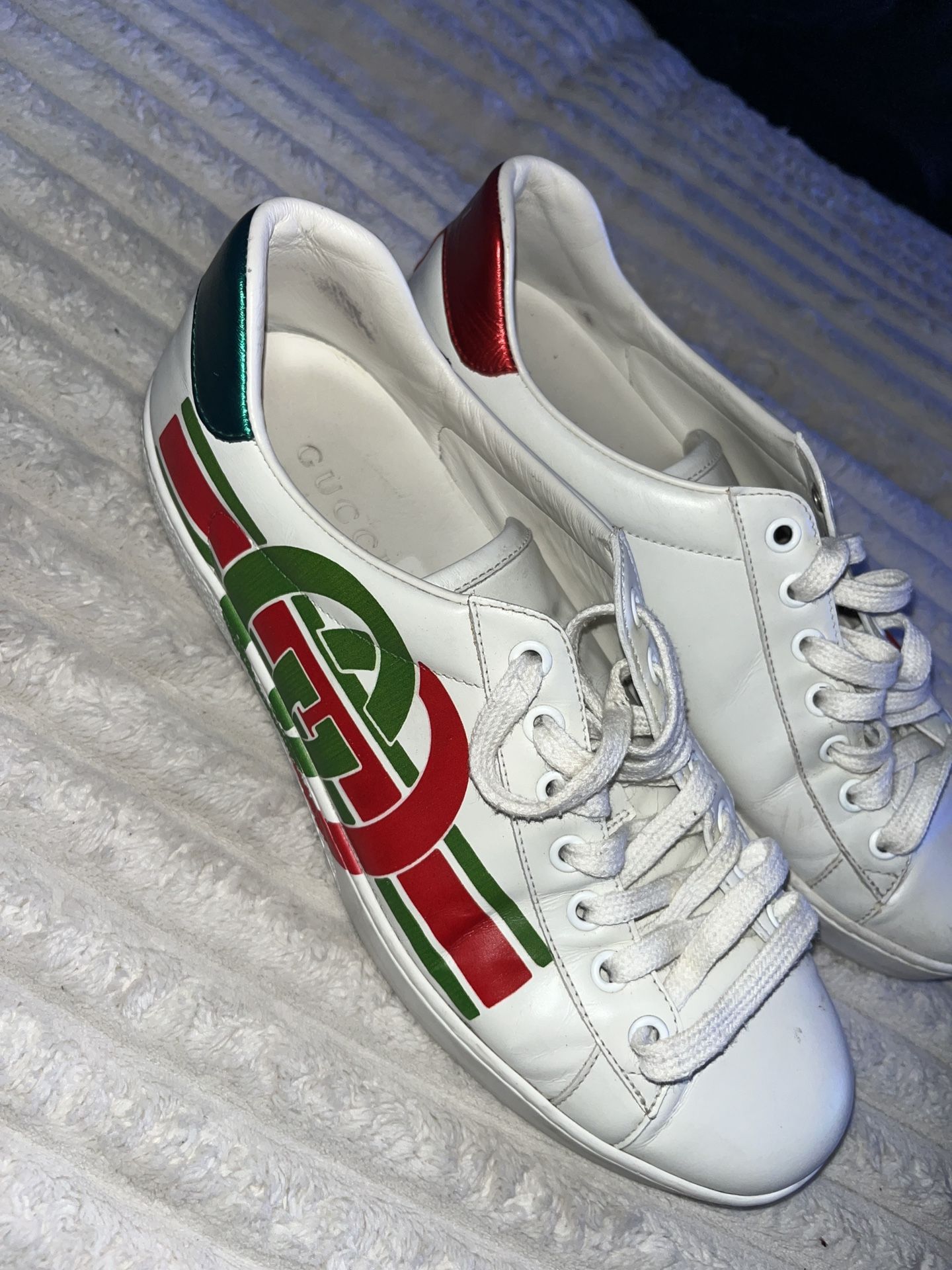 Gucci White Leather Sneakers