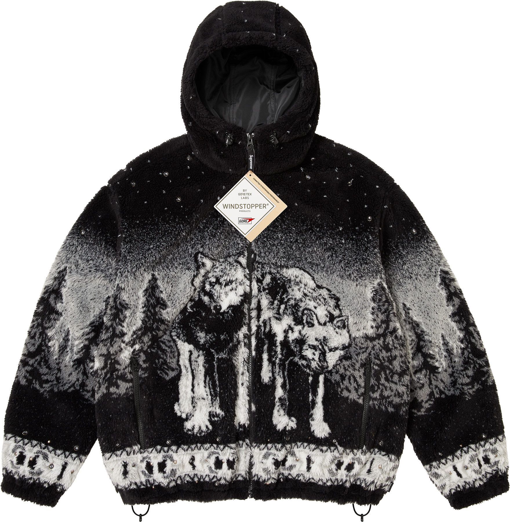 Supreme x BB Simon Wolf Reversible Fleece