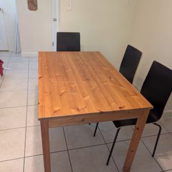 Dining Table With 3 Chairs
