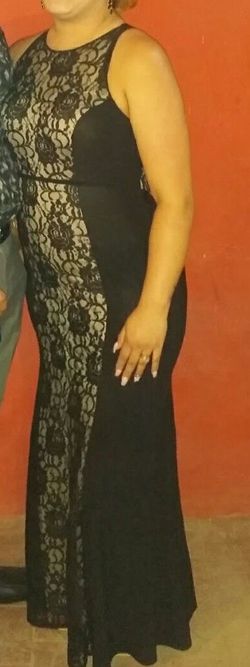 Long Black|Lace dress