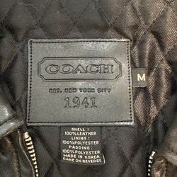 Coach Leather Jacket Men’s Medium Like New