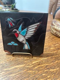 Teissedre hand painted ceramic tile