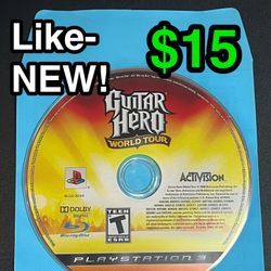 🎸 Like-NEW Guitar Hero: World Tour – PS3 Game (Playstation 3) 🎸