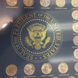 Presidents Coins 1-40 With Frame