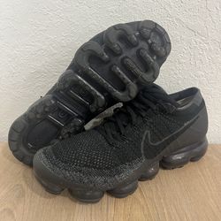 Nike Air Vapormax Flyknit Triple Black Anthracite Dark Grey 849558-007 Men's 12