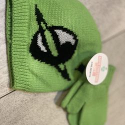 Beanie Hat Cap and Gloves Set 
