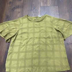 Womans Green Flare Sleeve Shirt Size XXL By A New Day #2