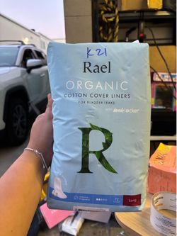 Rael Incontinence Liners, Organic Cotton Cover, Leak Guard (Long, 72 Ct) Postpartum Essential, Light Absorbency, Bladder Control, 4-Layer Core with Le
