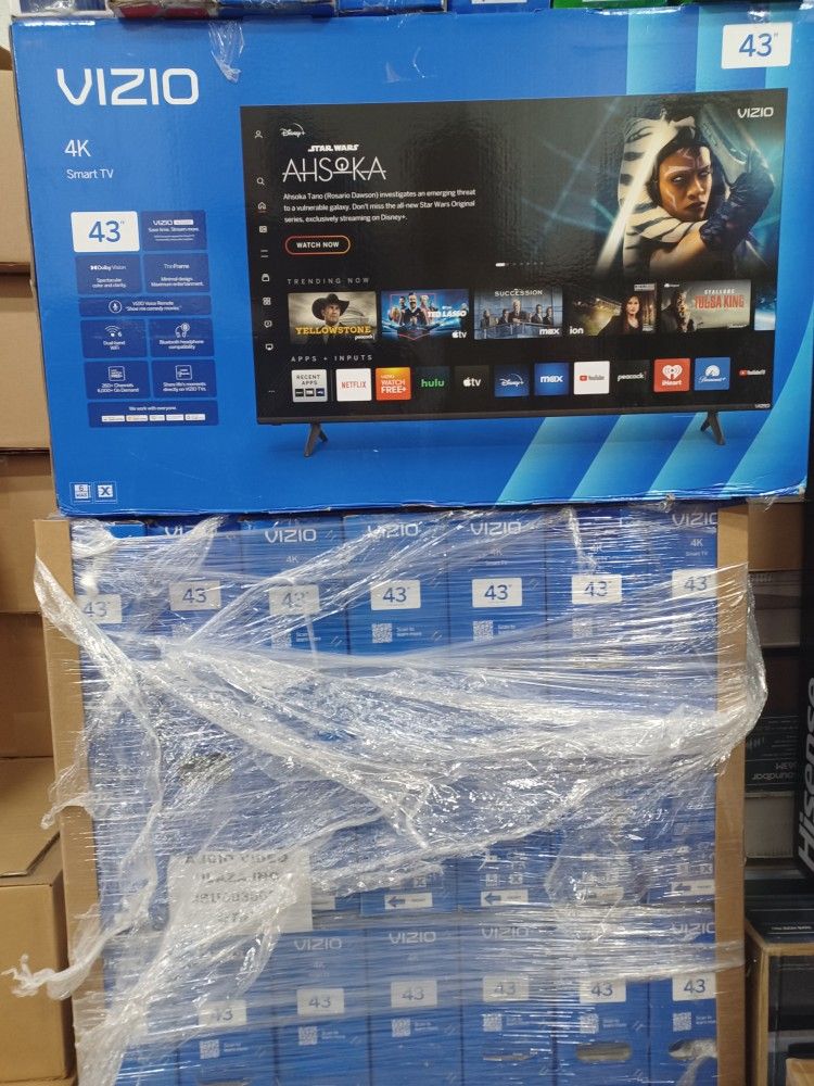 43" Screen Led Smart 4k Ultra HDTV By Vizio. Original Box New Tv. 1 YEAR WARRANTY