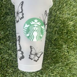 Personalized Butterfly Starbucks Cup