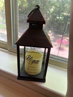 “Be still & know He is God” Lantern