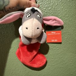 VINTAGE DISNEY PARKS PLUSH EEYORE STOCKING PLUSH CHRISTMAS ORNAMENT WINNIE THE POOH
