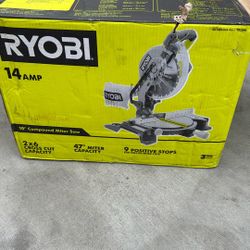 RYOBI 14 Amp Corded 10 in. Compound Miter Saw with LED Cutline Indicator
