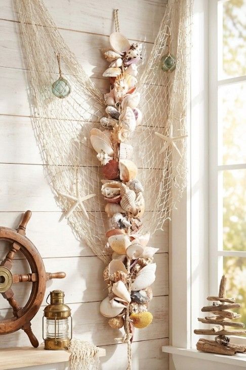 Shell Collector's Dream! HUGE 4'FT LONG Garland with 100+ Beautiful Sea Shells!