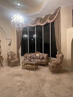 Luxury European Style Living Room Set – Sofa, 2 Chairs & Coffee Table - $2,500 (Parkland)