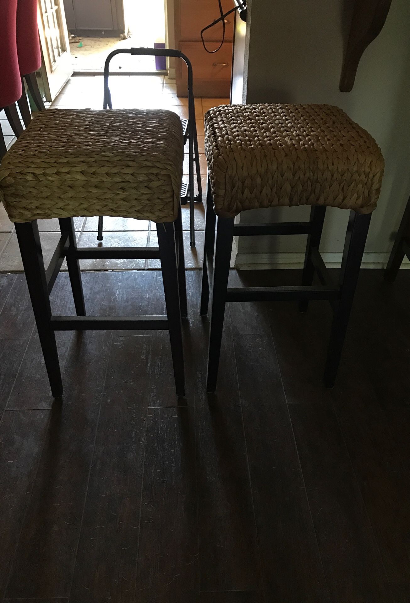 Wicker bar stools