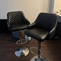 2 Adjustable Height Barstools 