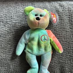 Peace Bear Beanie Baby