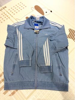 ADIDAS ORIGINALS SUMMER GLOW LIGHT DENIM FIREBIRD TRACK TOP