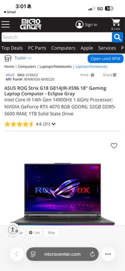 Asus Rog Strix Gaming Laptop