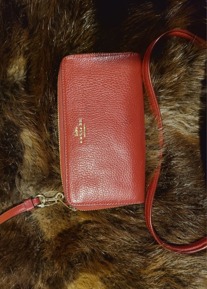 Burgundy Multi Card COACH wallet