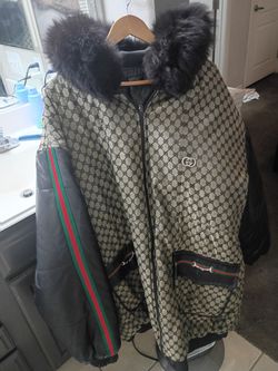 3 x Gucci Leather Jacket with the Hoodie.