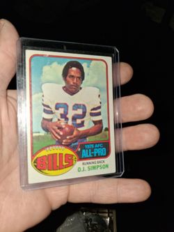 O J SIMSON BILLS FOOTBALL CARD