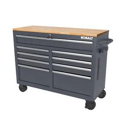 Kobalt 9 -Drawers Rolling Black Wood Work Bench