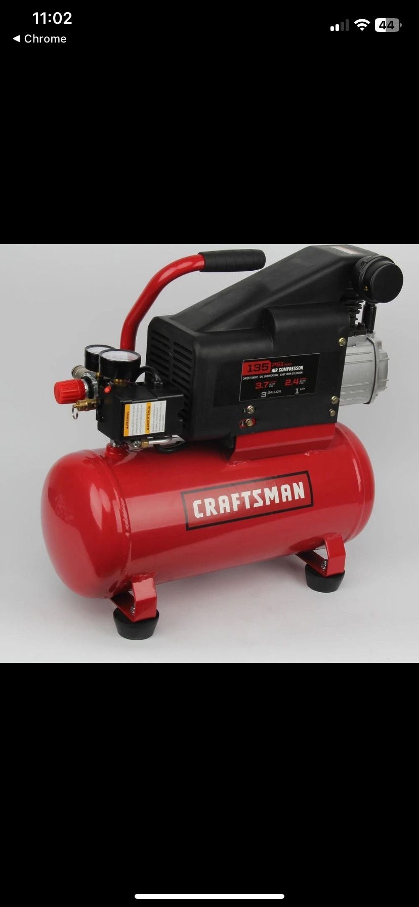 Craftsman 3 Gallon 155 Psi Air Compressor
