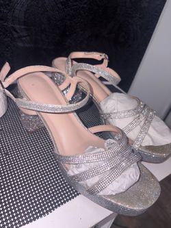 Silver Sparkly Heels