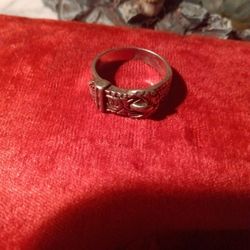 Antique Sterling Silver Belt Ring.