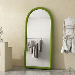 Arched Full Length Mirror, Floor Mirror with Stand