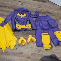 Lego Batgirl Costume Girls Purple TUNIC PANTS ONLY NO MASK  size 7/8